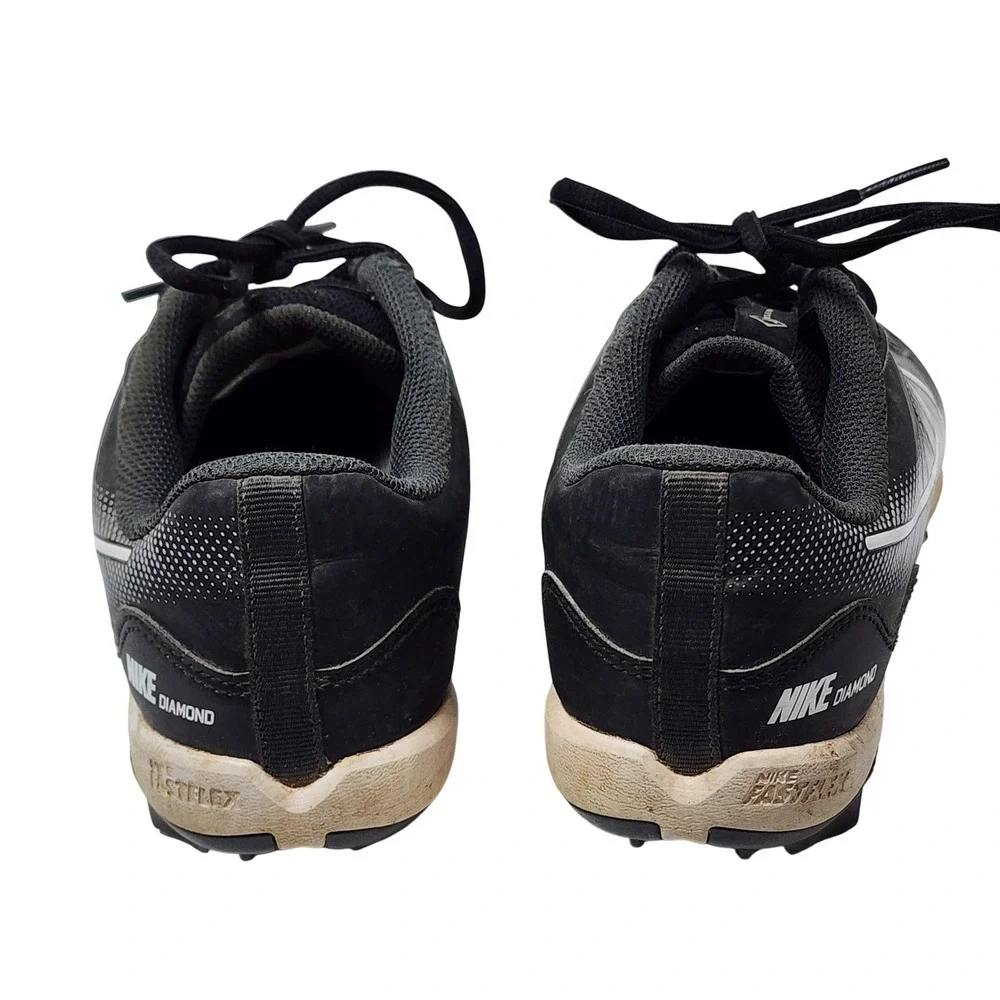 Nike‎ Alpha Huarache 4 Keystone Baseball Cleats Black White DJ6525-011 Kids 5.5Y